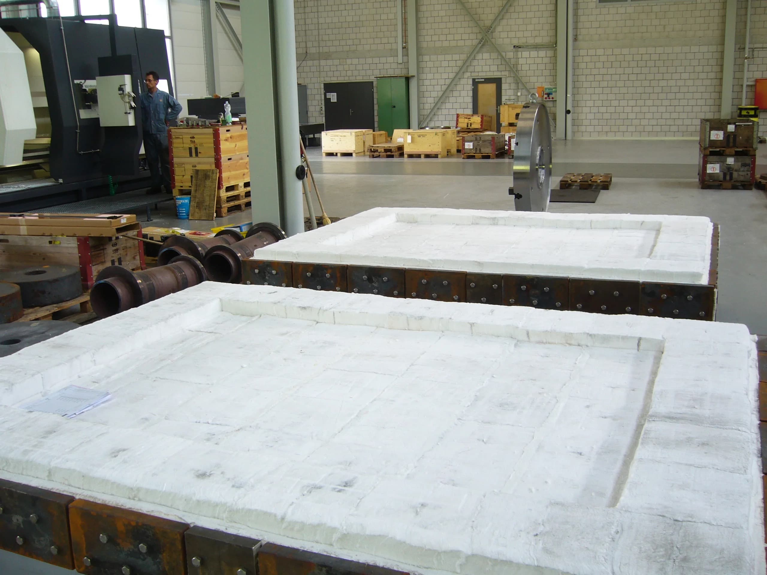 Ofendeckel-Reparatur mit Fasermodulen