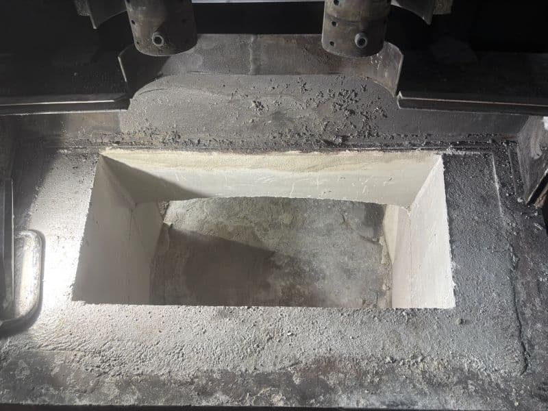 Wartungsspritzung auf der Ofeninnenauskleidung